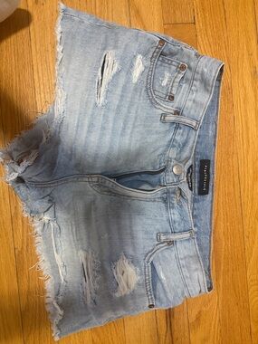 Aeropostale Light Blue Distressed Denim Shorts